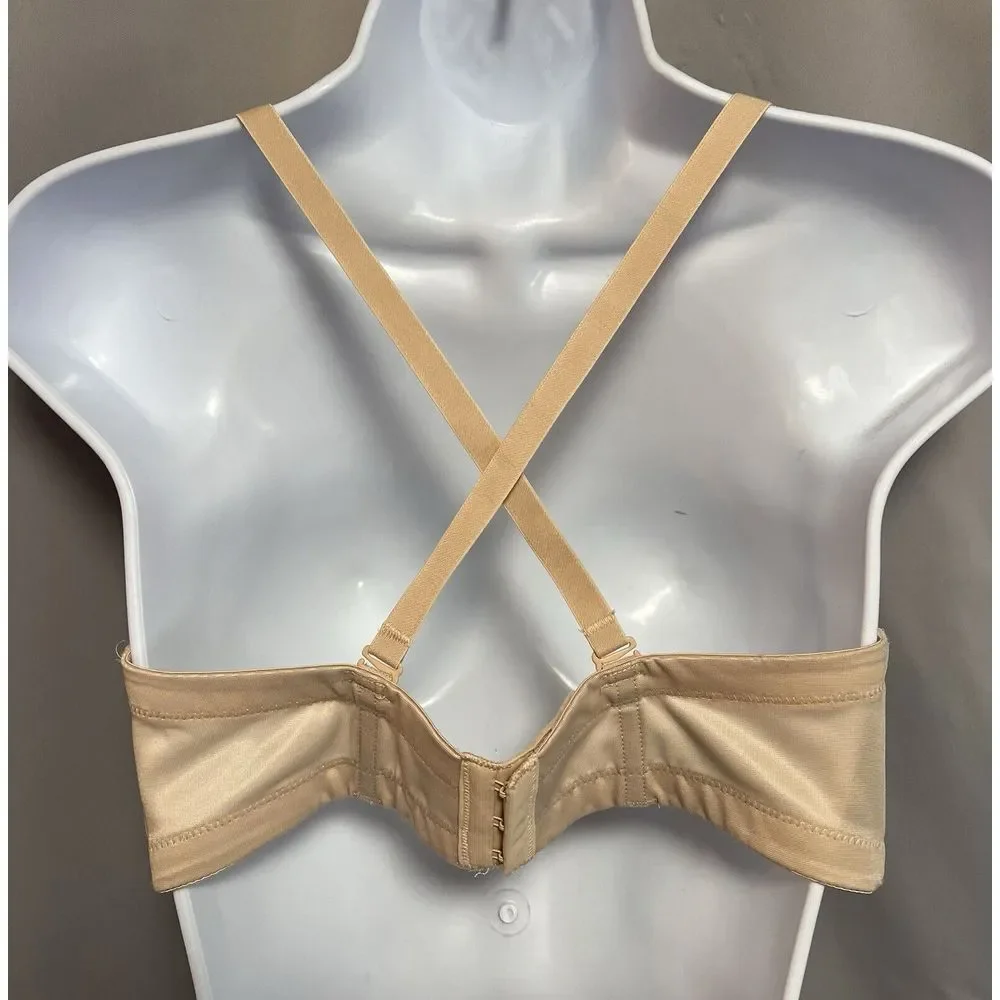 Wacoal 854119 Strapless Underwire Bra‎ Sz 36D Tan Beige Women's